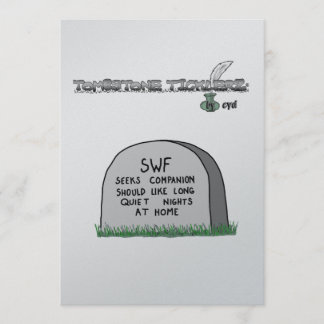 lädt mit Grabsteinart ein Einladung