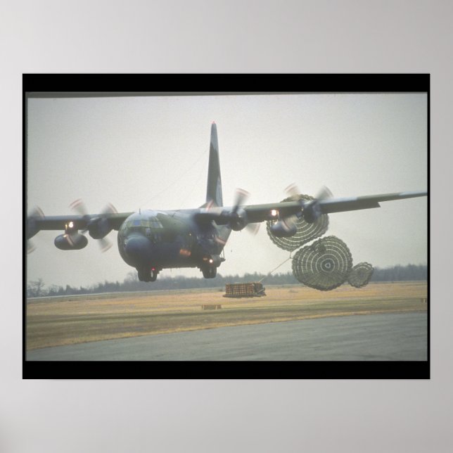 Ladung C-130 Herkules LAPES_Militärflugzeuge Poster (Vorne)