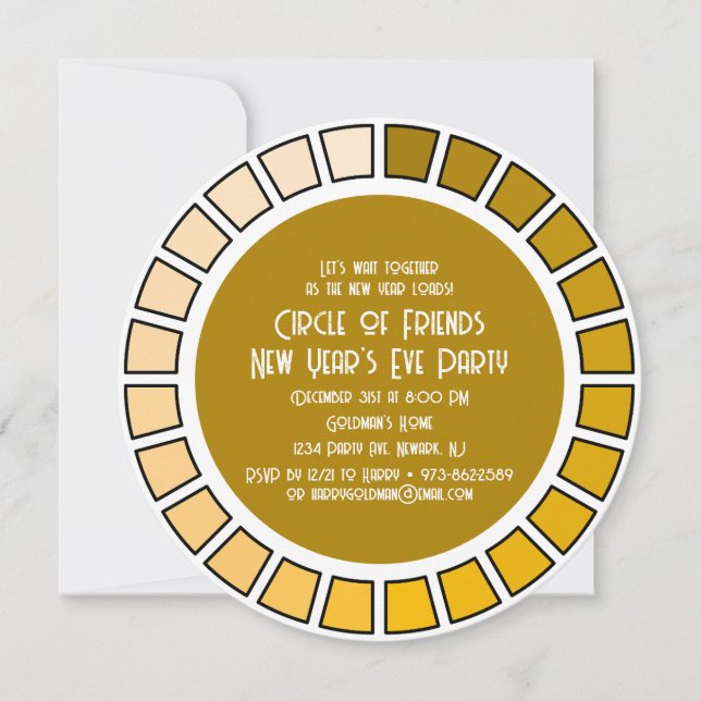 Ladung im neuen Jahr Einladung (Vorderseite)