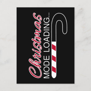 Ladung im Weihnachtsmodus - X Mas Candy Cane Load Postkarte