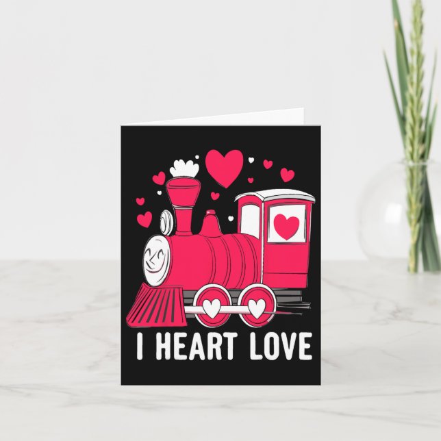 Ladung Liebe Zug Valentinstag Kinderwagen Kind Kin Karte (Vorderseite)