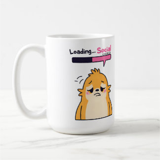Ladung... Soziale Energie - Niedlicher, müde Doodl Kaffeetasse