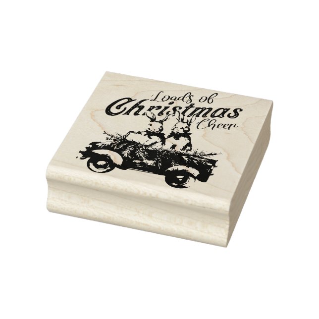 Ladung von Weihnachts-Cheer-Kaninchen in Retro Tru Gummistempel (Stempel)