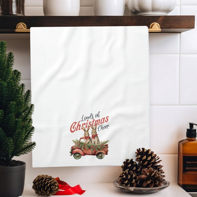 Ladung von Weihnachts-Tschernobschen in Red Truck Geschirrtuch (Von Creator hochgeladen)