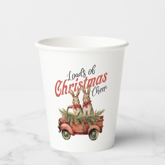 Ladung von Weihnachts-Tschernobschen in Red Truck Pappbecher (Vorderseite)