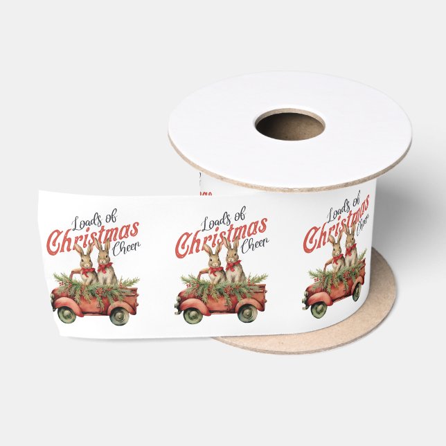 Ladung von Weihnachts-Tschernobschen in Red Truck Satinband (Spule)