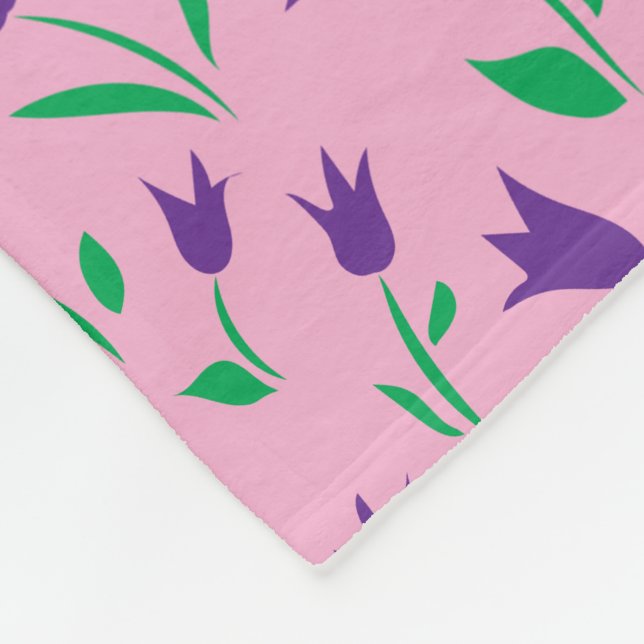 Ladungen farbenfrohe Tulips Fleecedecke (Ecke)