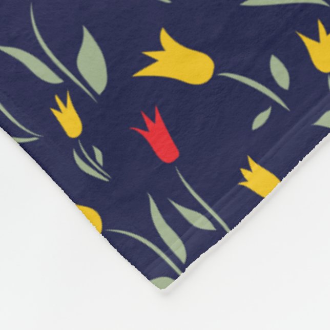 Ladungen farbenfrohe Tulips Fleecedecke (Ecke)