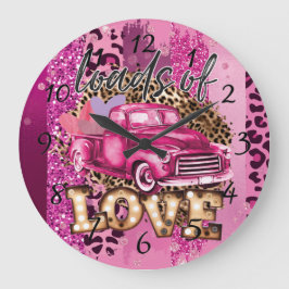 Ladungen Liebe Pink Truck Wohngestaltung Große Wanduhr