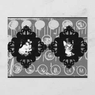 Lady Abigail und Sir Oswin Cat Postcard Postkarte