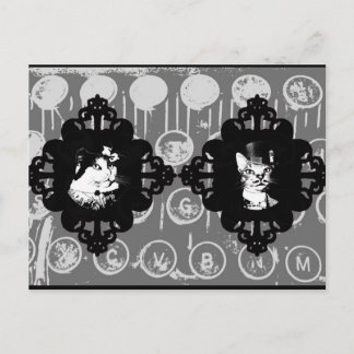 Lady Abigail und Sir Oswin Katzenpostkarte Postkarte