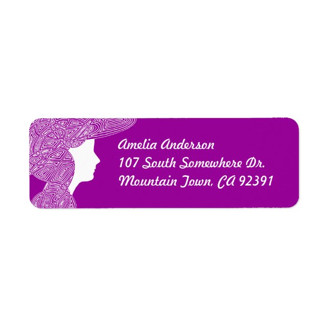 Lady Address Label (Vorne)