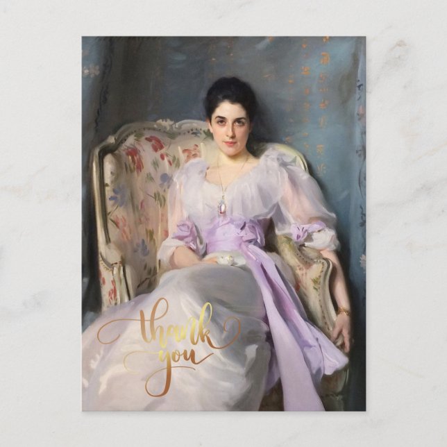 Lady Agnew of Lochnaw 1864 Vielen Dank Postkarte (Vorderseite)