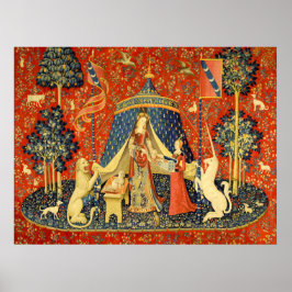Lady and the Unicorn Medieval Tapestry Art Poster