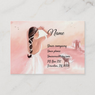 Lady and Unicorn Business Card Visitenkarte