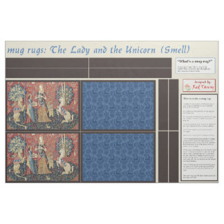 Lady and Unicorn DIY Tasse Rugs Stoff