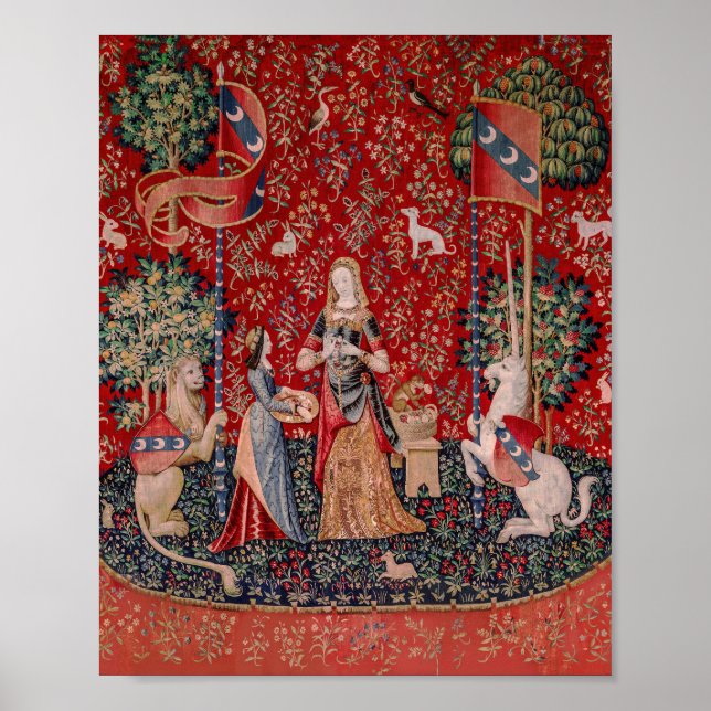 Lady and Unicorn Medieval Tapestry Smell Poster (Vorne)