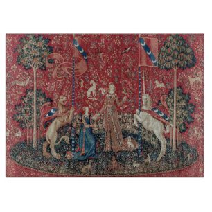 Lady and Unicorn Medieval Tapestry Taste Schneidebrett