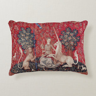 Lady and Unicorn Mittelalterliche Tapestry - Blick Dekokissen