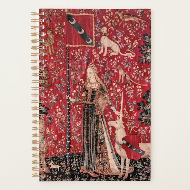 Lady and Unicorn Mittelalterliche Touch Planer (Vorderseite)