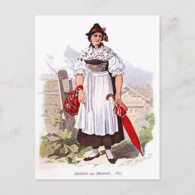 Lady aus München, 1873 Postkarte (Vorderseite)