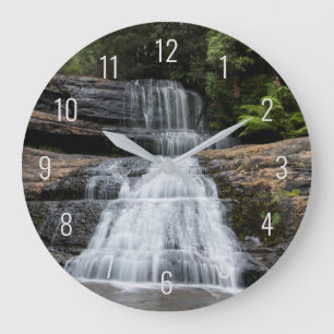 Lady Barron Falls Tasmania Wasserfall Große Wanduhr