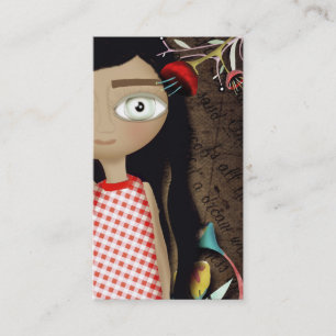 Lady Beautiful Eye Hair Grunge Business Card Visitenkarte