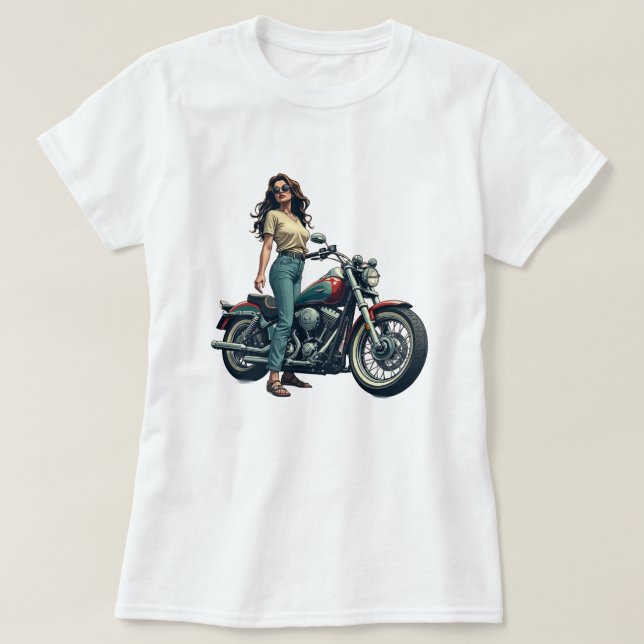 Lady Biker  T-Shirt (Design vorne)