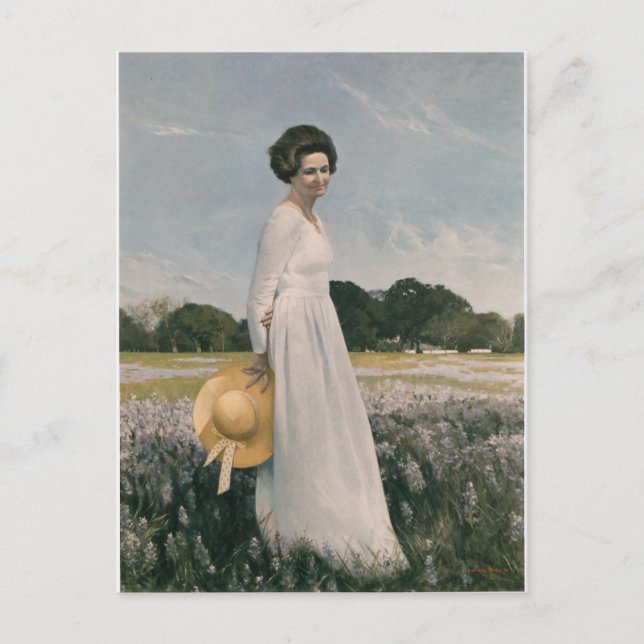 Lady Bird Johnson - Aaron Shikler (1978) Postkarte (Vorderseite)