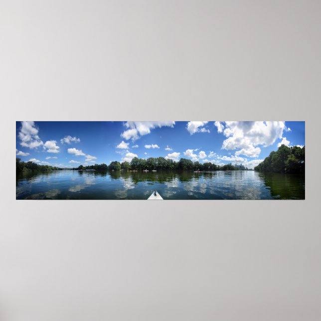 Lady Bird Lake Panorama - Austin - Texas Poster (Vorne)