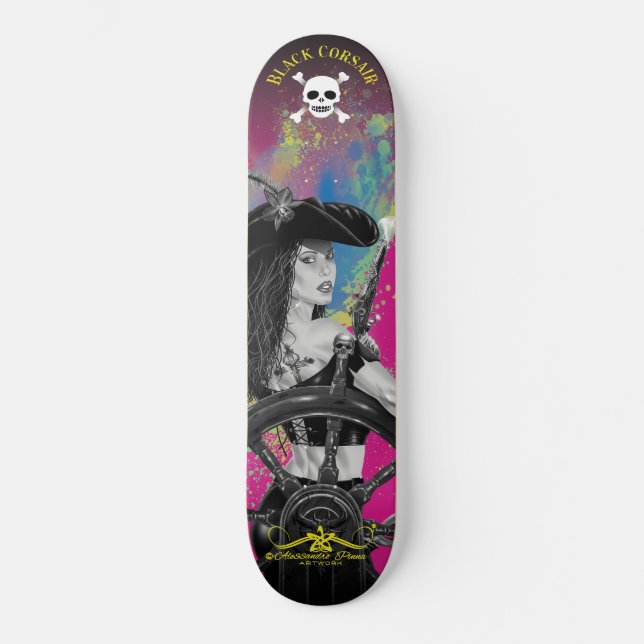Lady Black Corsair Skateboard (Vorderseite)