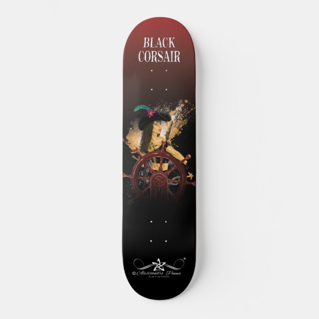 Lady Black Corsair Skateboard (Vorderseite)