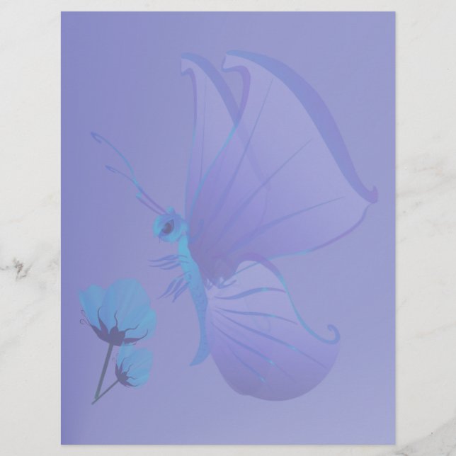 Lady Blue Butterfly Letterhead (Vorderseite)