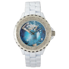 Lady Blue Elvin Fantasy Art Armbanduhr