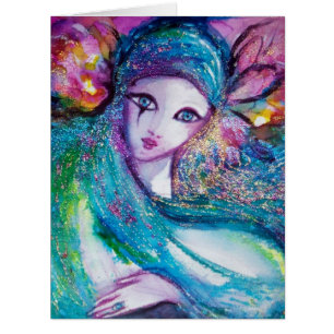 LADY BLUE MASK Venetian Masquerade Party