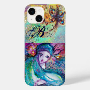 LADY BLUE MASK VENEZIANISCH MASQUERADE MONOGRAMM Case-Mate iPhone HÜLLE