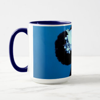 Lady Blue Postcard Tasse