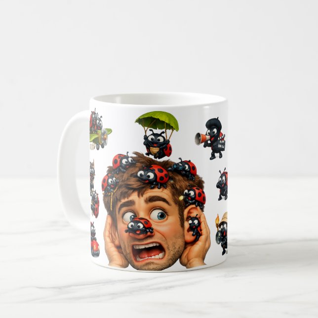 Lady Blush und die Käfer Kaffeetasse (Vorderseite Links)