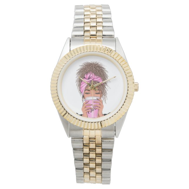 Lady Boss Life, Boss Babe Frau Bangle Bracelet Bu Armbanduhr (Vorderseite)