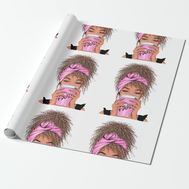 Lady Boss Life, Boss Babe Frau Geschenkpapier (Ungerollt)