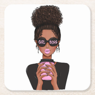 Lady Boss Life, Boss Babe Frau, Girl Boss Rechteckiger Pappuntersetzer
