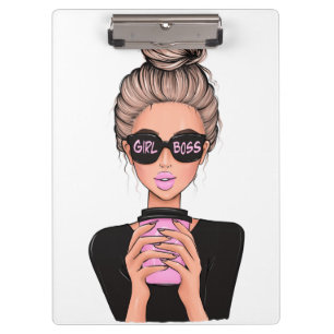 Lady Boss Life, Boss Babe Woman, Girl Boss T - Shi Klemmbrett