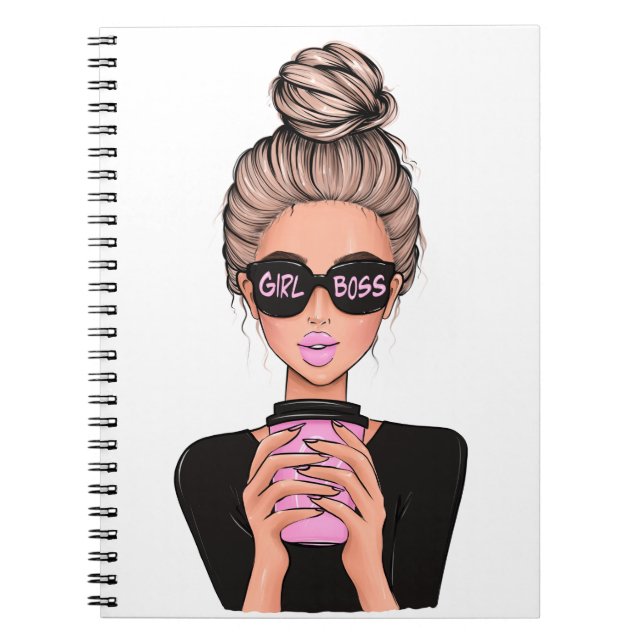 Lady Boss Life, Boss Babe Woman, Girl Boss T - Shi Notizblock (Vorderseite)