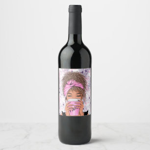 Lady Boss Life, Boss Babe Woman Postcard Gift Tags Weinetikett