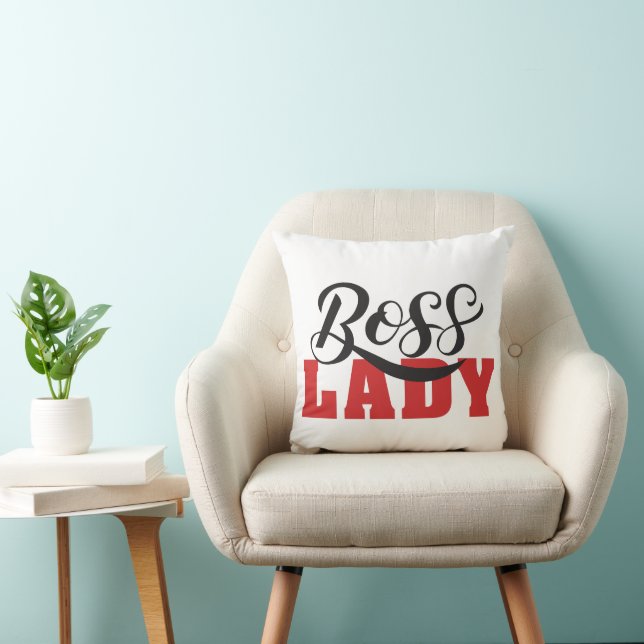 Lady Boss – Strong Confident Woman Design Kissen (Stuhl )