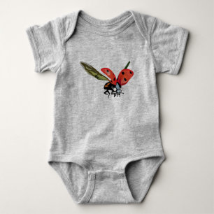 Lady Bug Flight Jersey Bodysuit Baby Strampler