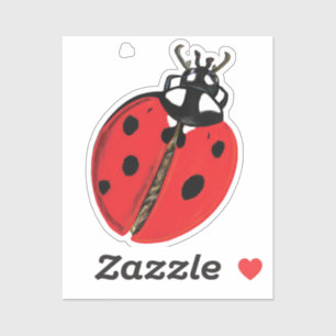 Lady Bug Illustration Aufkleber