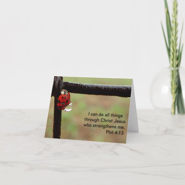 Lady Bug - Inspiring Scriptural Greeting Cards Karte (Vorderseite)