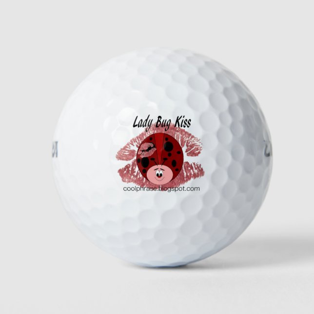 Lady Bug Kiss Golf Balls Golfball (Vorderseite)