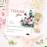 Lady Bug kleine Dame Babydusche Dankeskarte<br><div class="desc">Lady Käfer kleine Dame Frühjahr Sommer Mädchen Baby Dusche danke Karten. Lady Bug mit eukalyptus grün und Blume danke Ihnen Karten.</div>